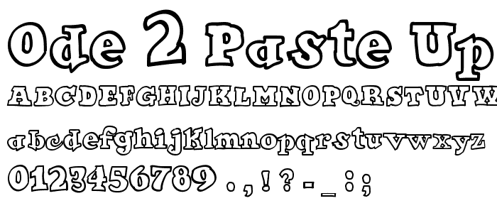 Ode 2 Paste Up font